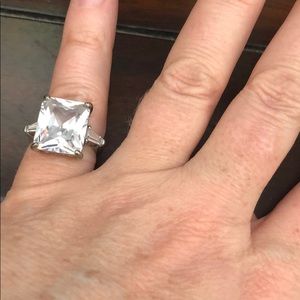 Rich lady ring! Cocktail cz ring
